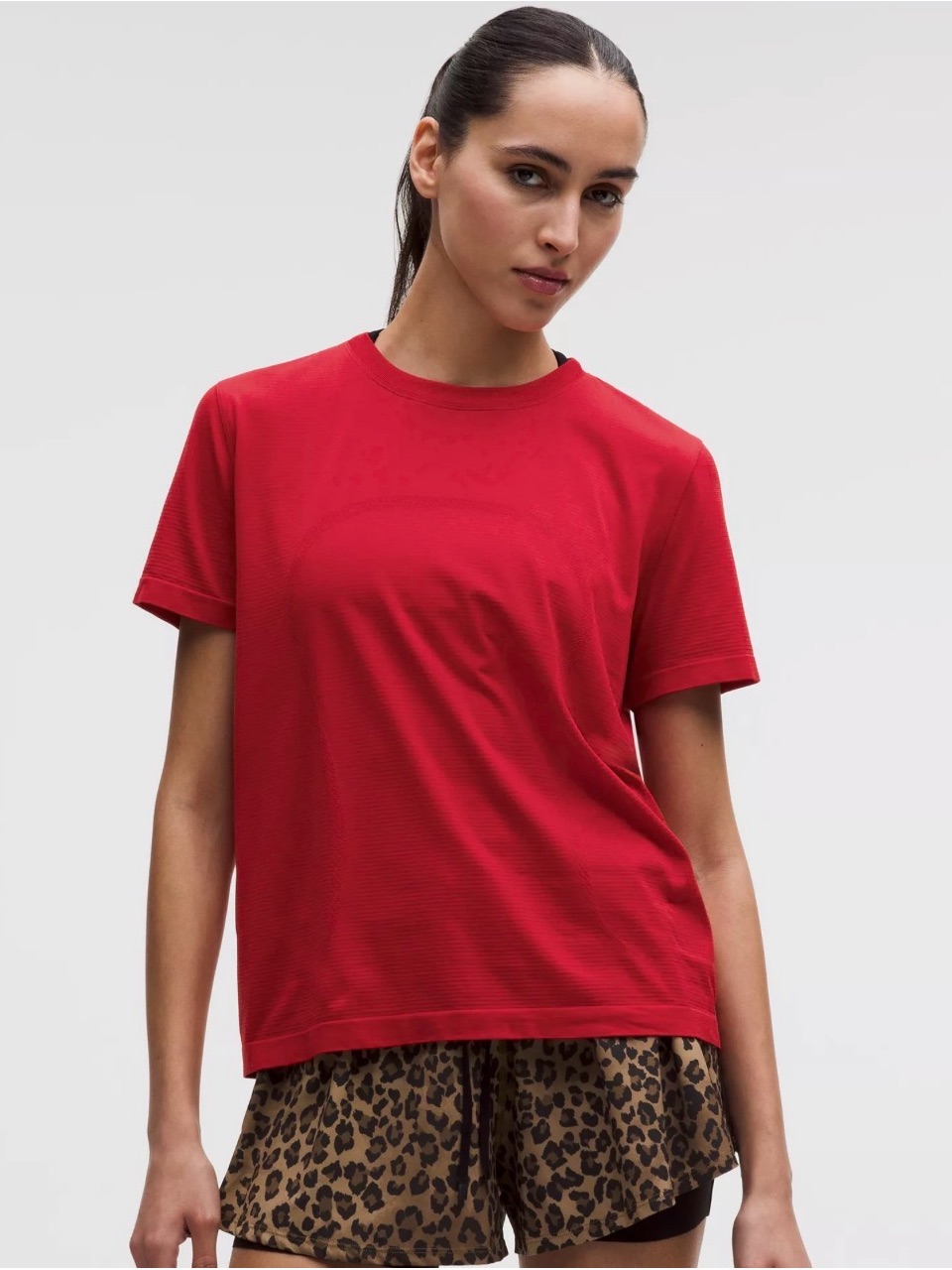 Lululemon Athletica Short-Sleeve Crew Tee In Red